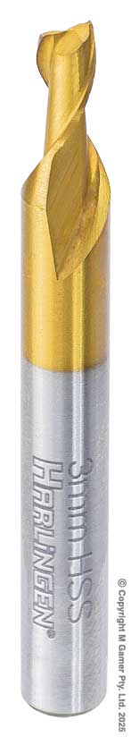 3mm Two Flute End Mill - HSS